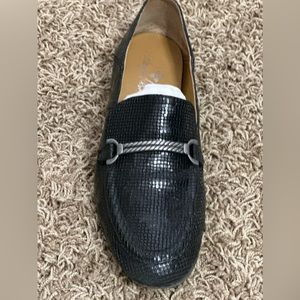 Gently used black Patricia Nash Penny loafers size 8.5